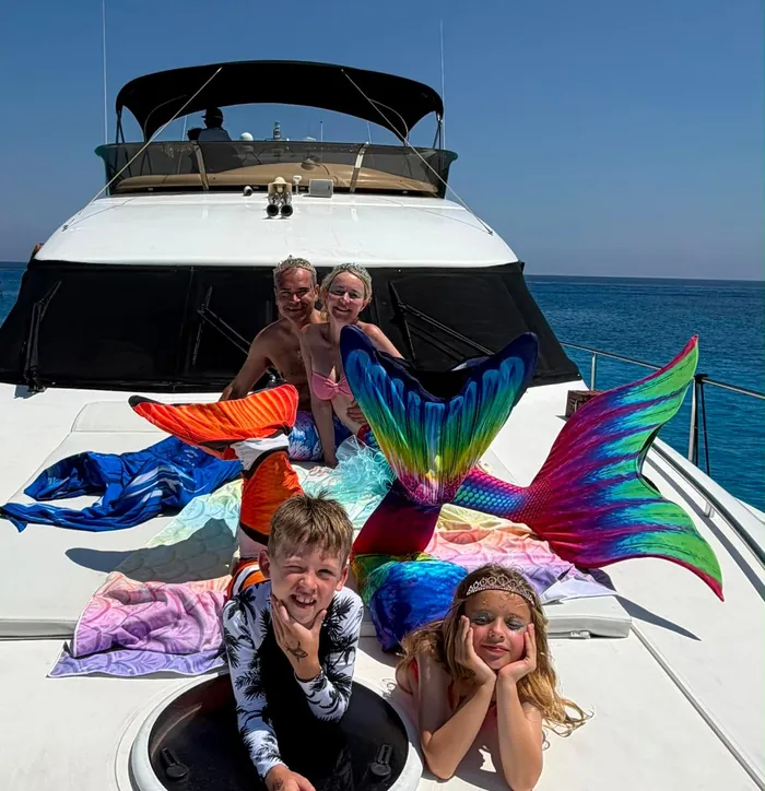 A mermaid birthday party on the sun deck