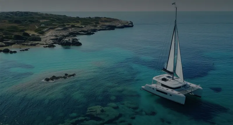 Dreamwave yachts cruising along the coast of Ayia Napa, Cyprus