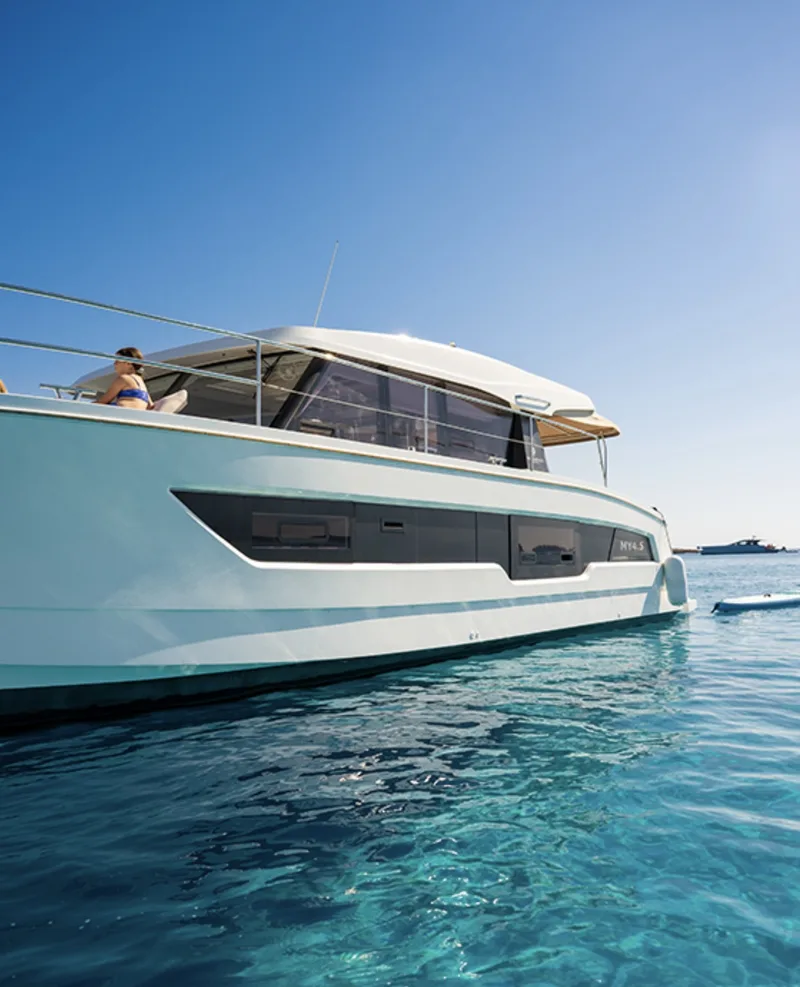 Fountaine Pajot MY4.S catamaran on the water off Ayia Napa